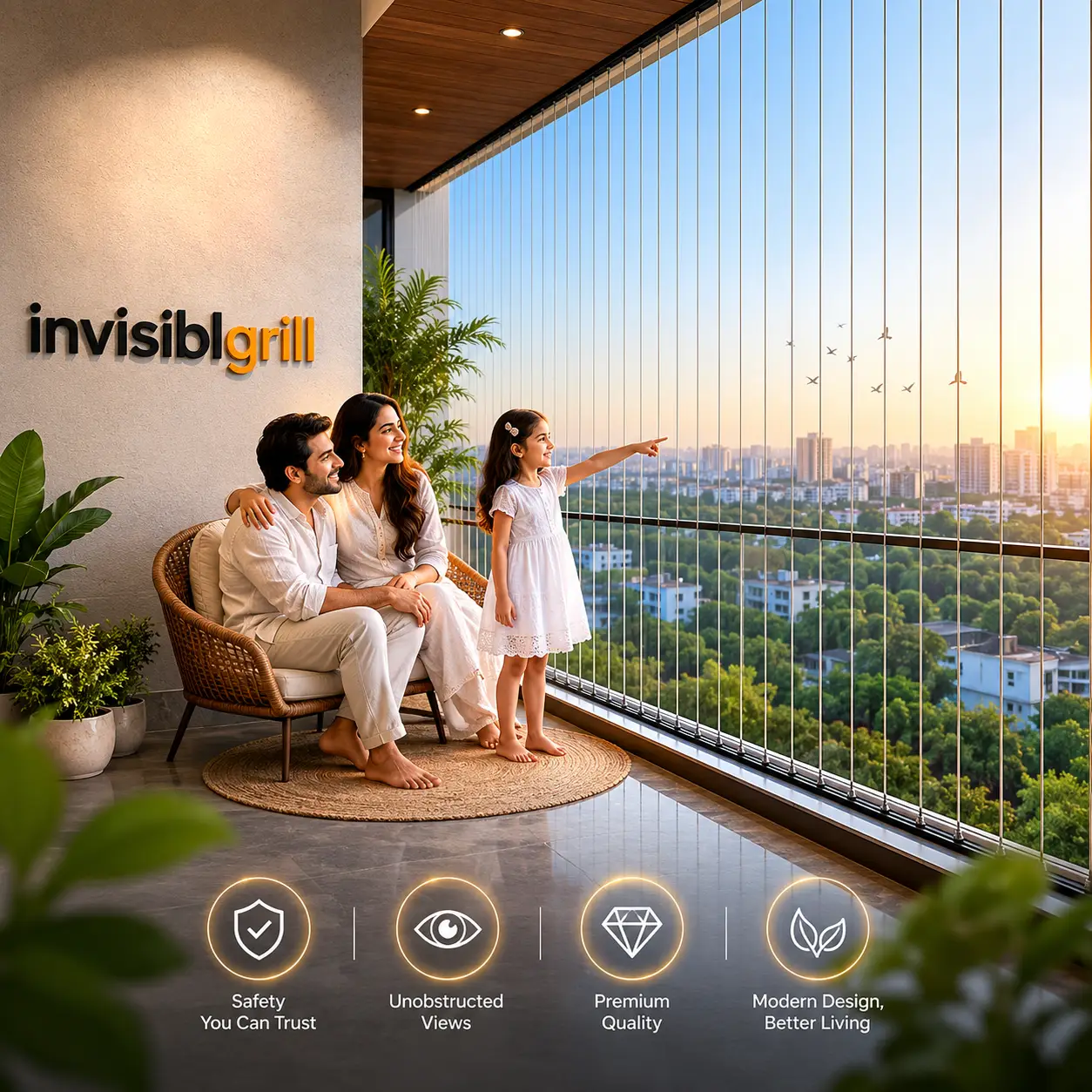Invisible Grill installation in Mumbai